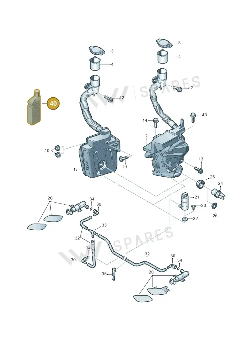GJZW164M8 — Skoda Superb (2013-2015) diagram 632955200, position 40