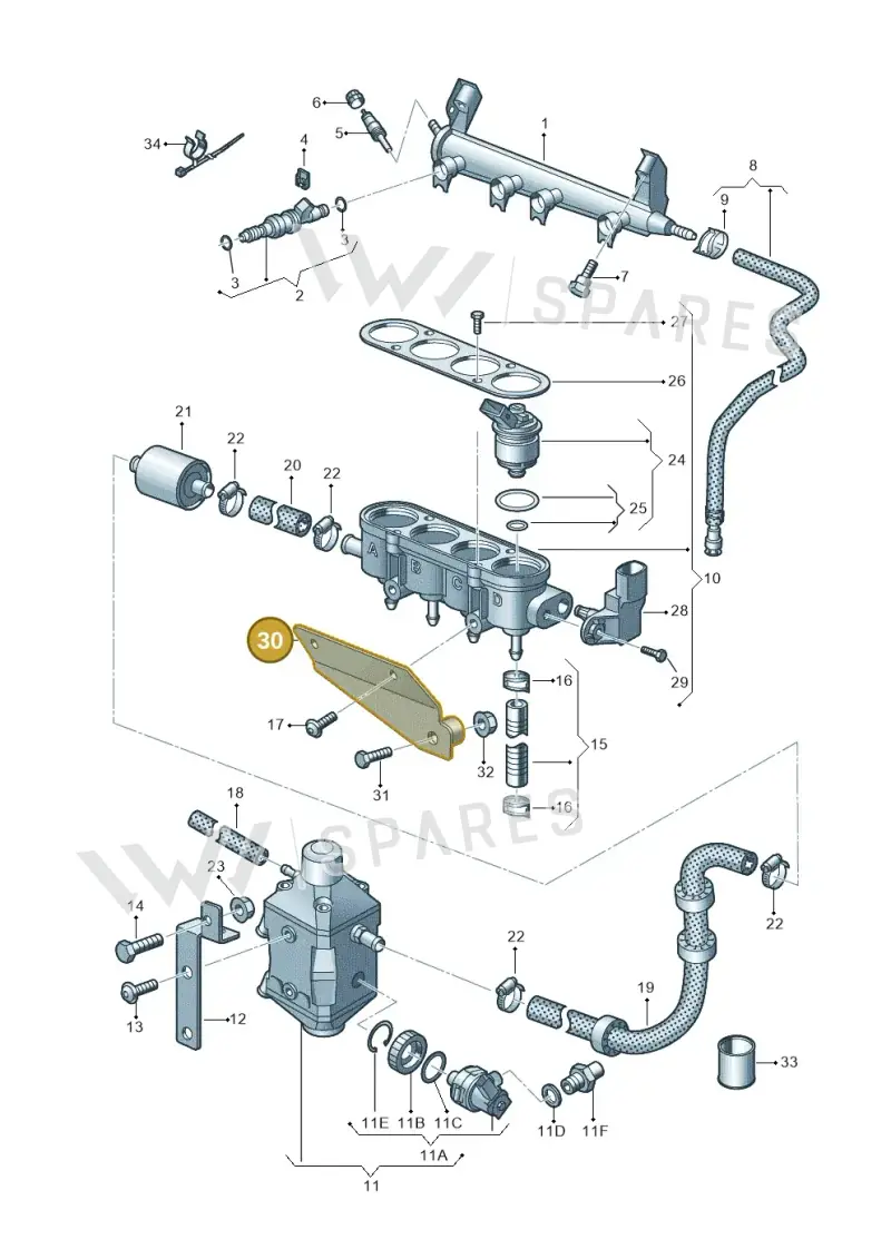 JNV201393A — Skoda Octavia ambiente (2008-2013) diagram 649133420, position 30