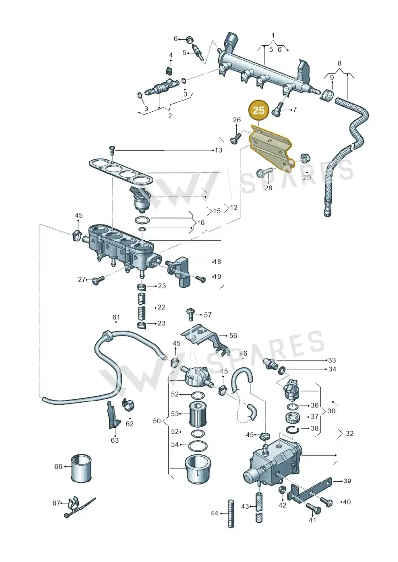 JNV201393A — Skoda Octavia ambiente (2008-2013) diagram 649133440, position 25