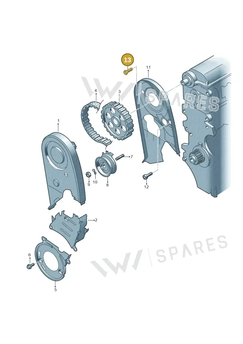 N01021533 — Skoda Octavia ambiente (2008-2013) diagram 195109570, position 13
