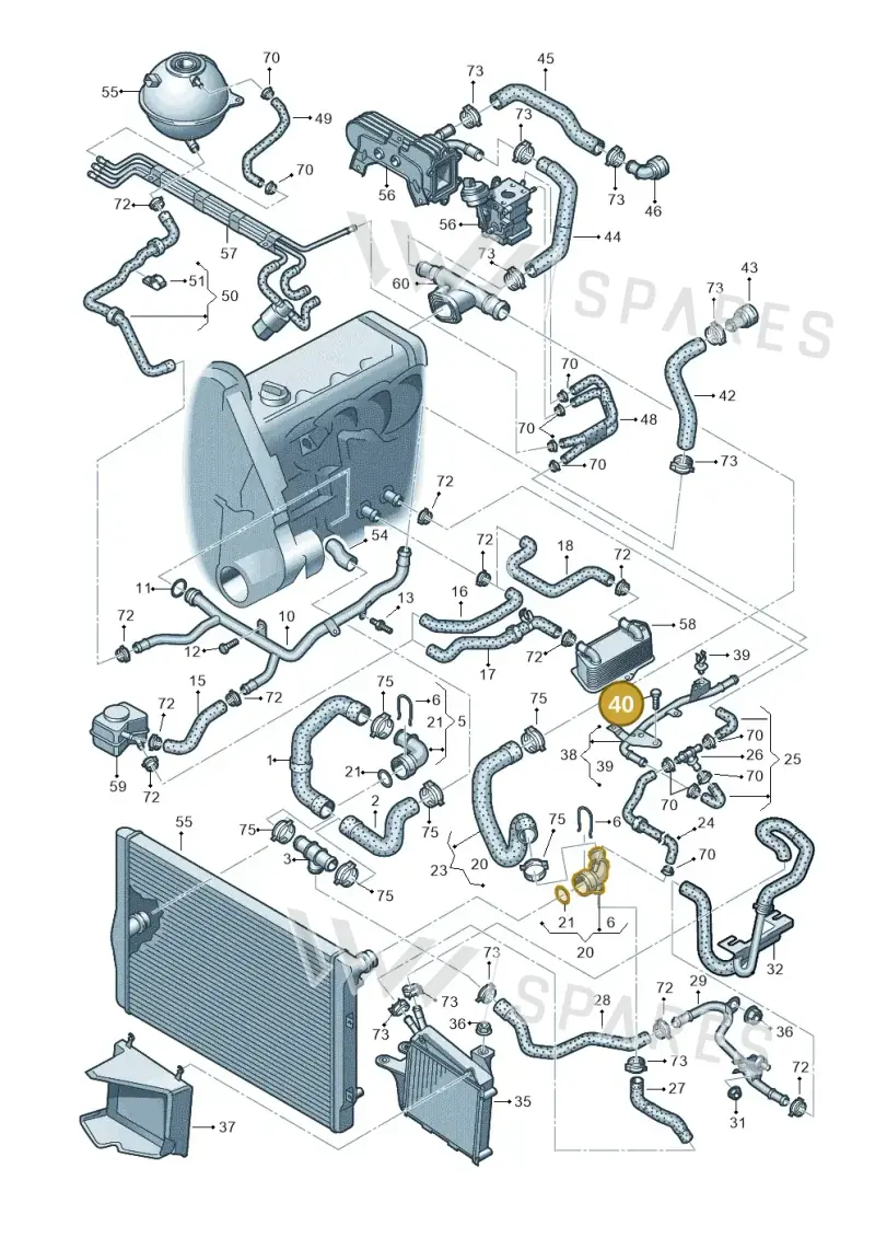 N01021533 — Skoda Superb comfort (2008-2013) diagram 420121450, position 40