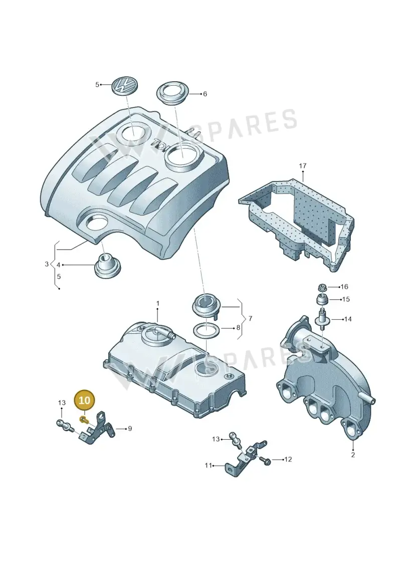 N0102336 — Skoda Superb comfort (2008-2013) diagram 409103750, position 10
