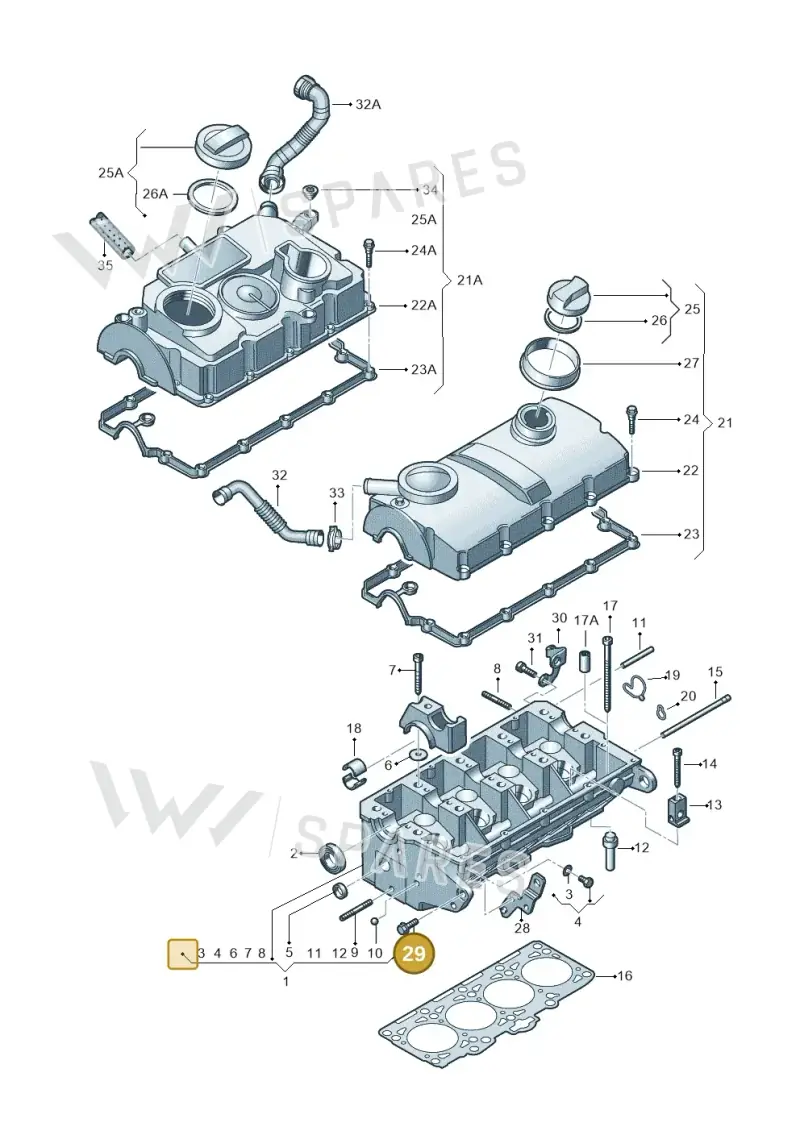 N0102336 — Skoda Octavia ambiente (2008-2013) diagram 460103550, position 29