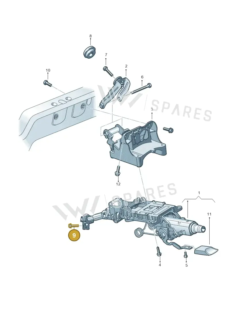 N01033517 — Skoda Superb Ambition (2009-2015) diagram 419419300, position 9