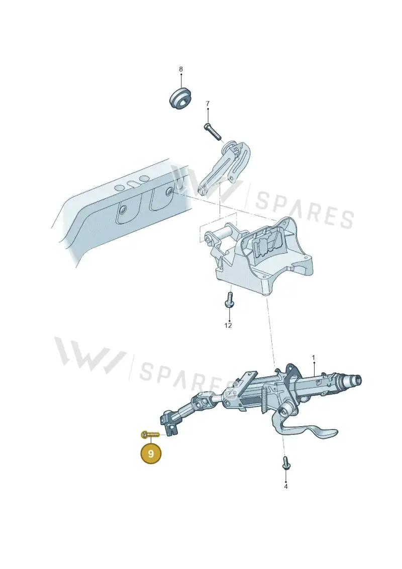 N01033517 — Skoda Superb Ambition (2009-2015) diagram 671419300, position 9