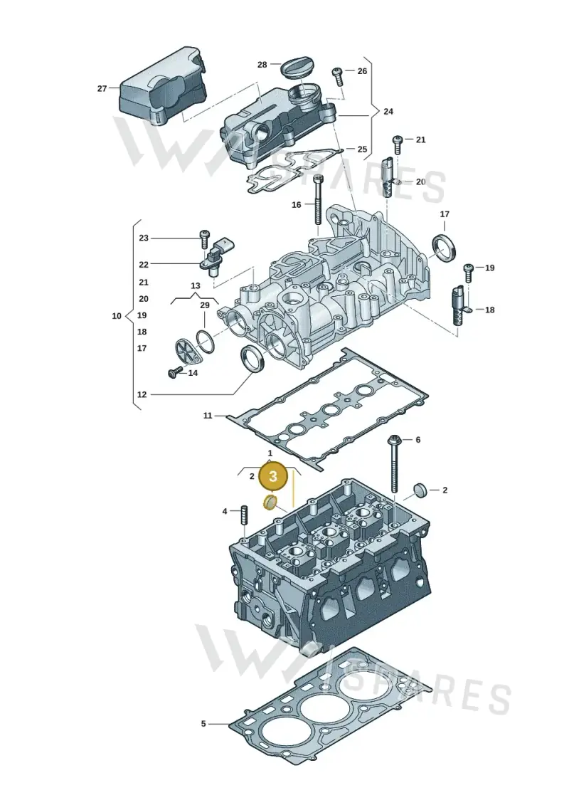 N01191411 — Skoda Fabia (2021-) diagram 5h0103040, position 3