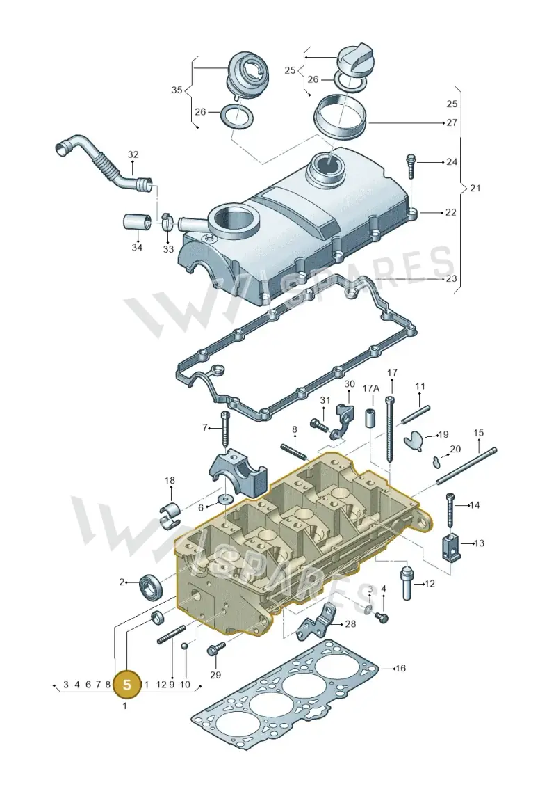 N0119191 — Skoda Fabia Ambiente (2009-2013) diagram 195103470, position 5