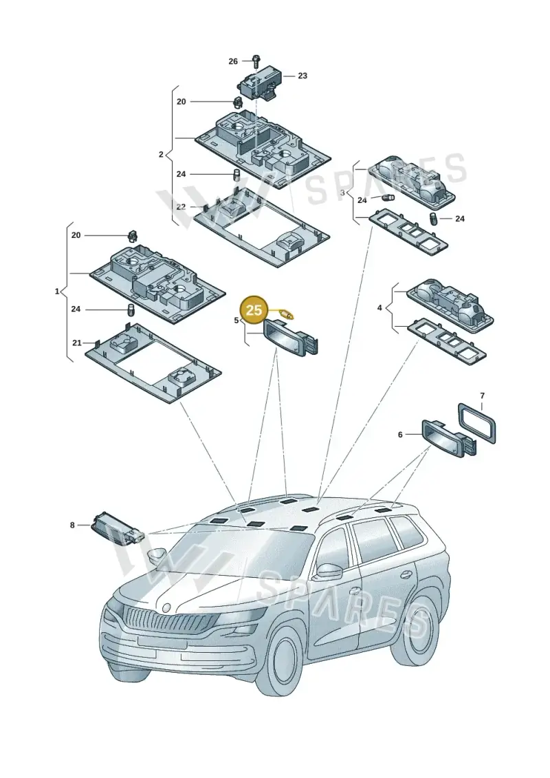 N0177252 — Skoda Kodiaq (2018-2022) diagram 804947002, position 25