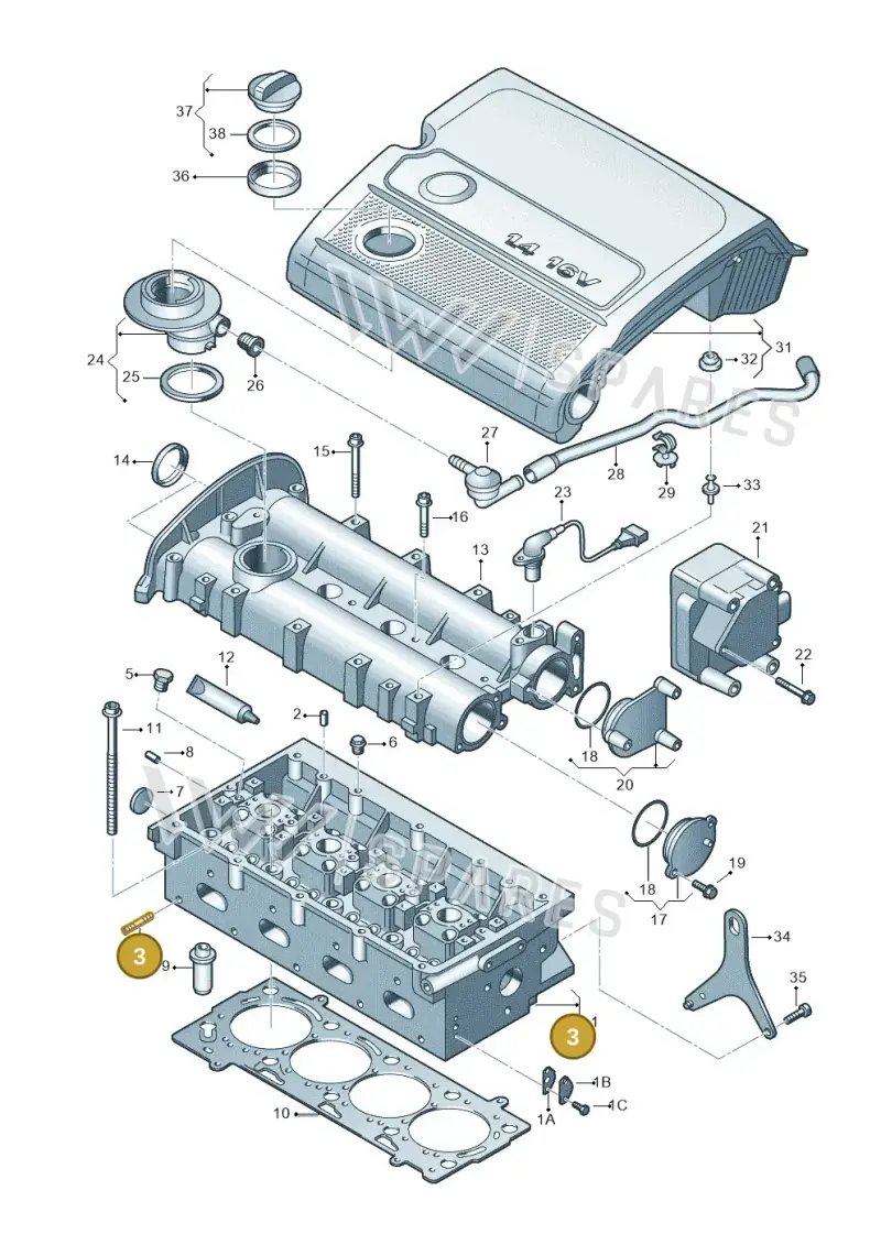 N0444104 — Skoda OCTAVIA/COMBI/4X4      04> (2004-) diagram 420103400, position 3