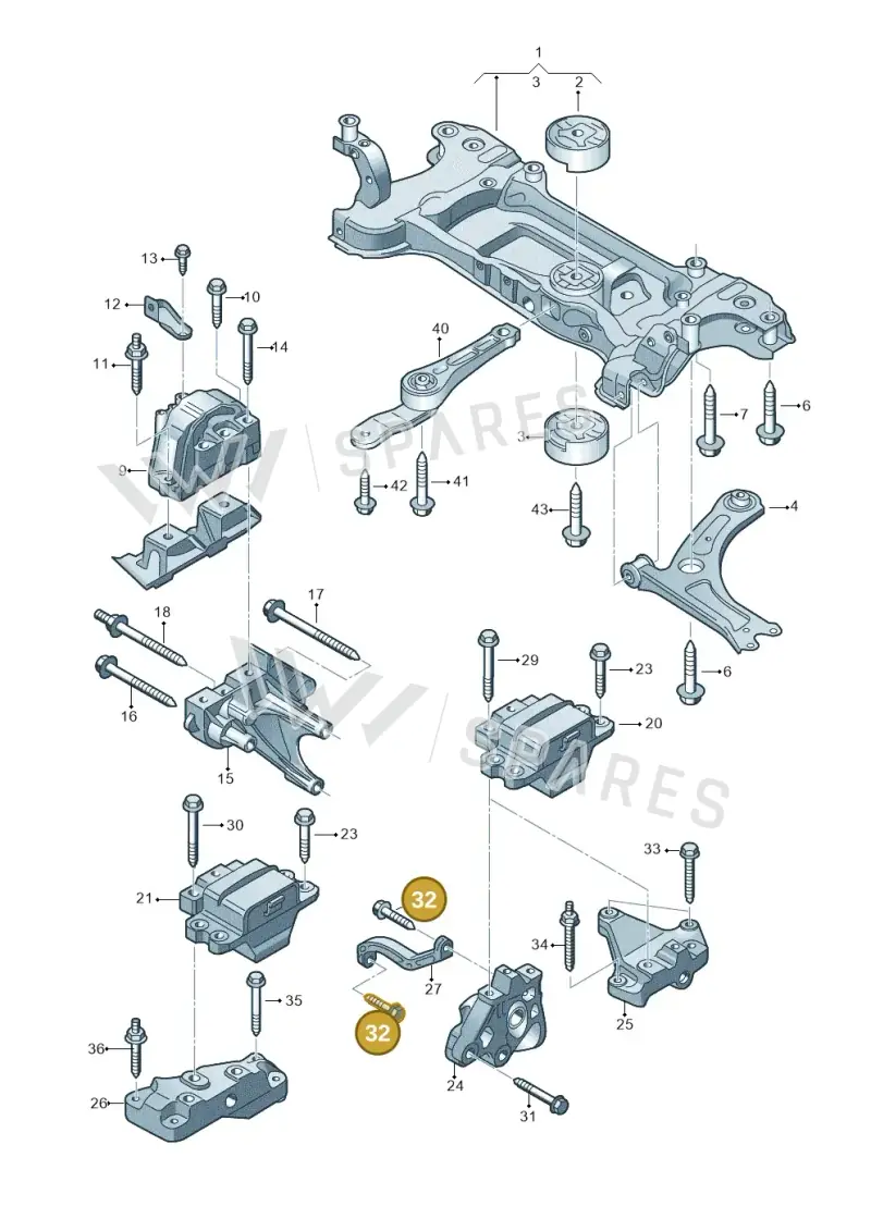N10142404 — Skoda Yeti (2013-2017) diagram 690199300, position 32