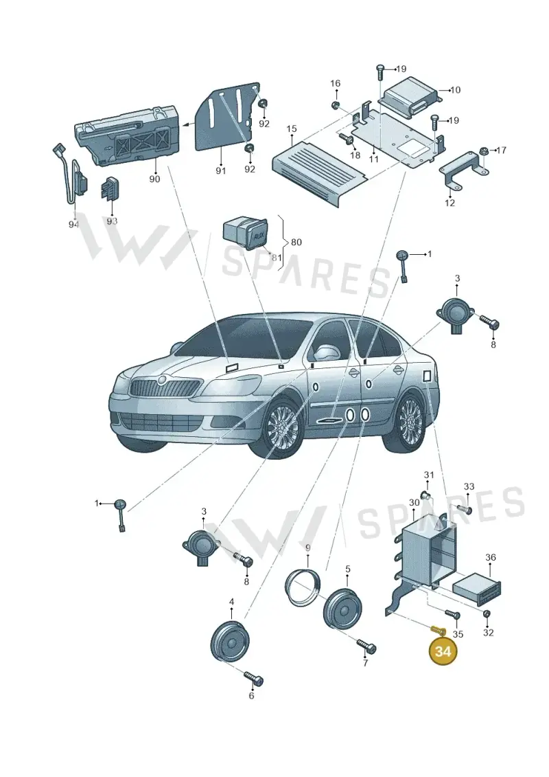 N10157902 — Skoda Octavia ambiente (2008-2013) diagram 663035350, position 34
