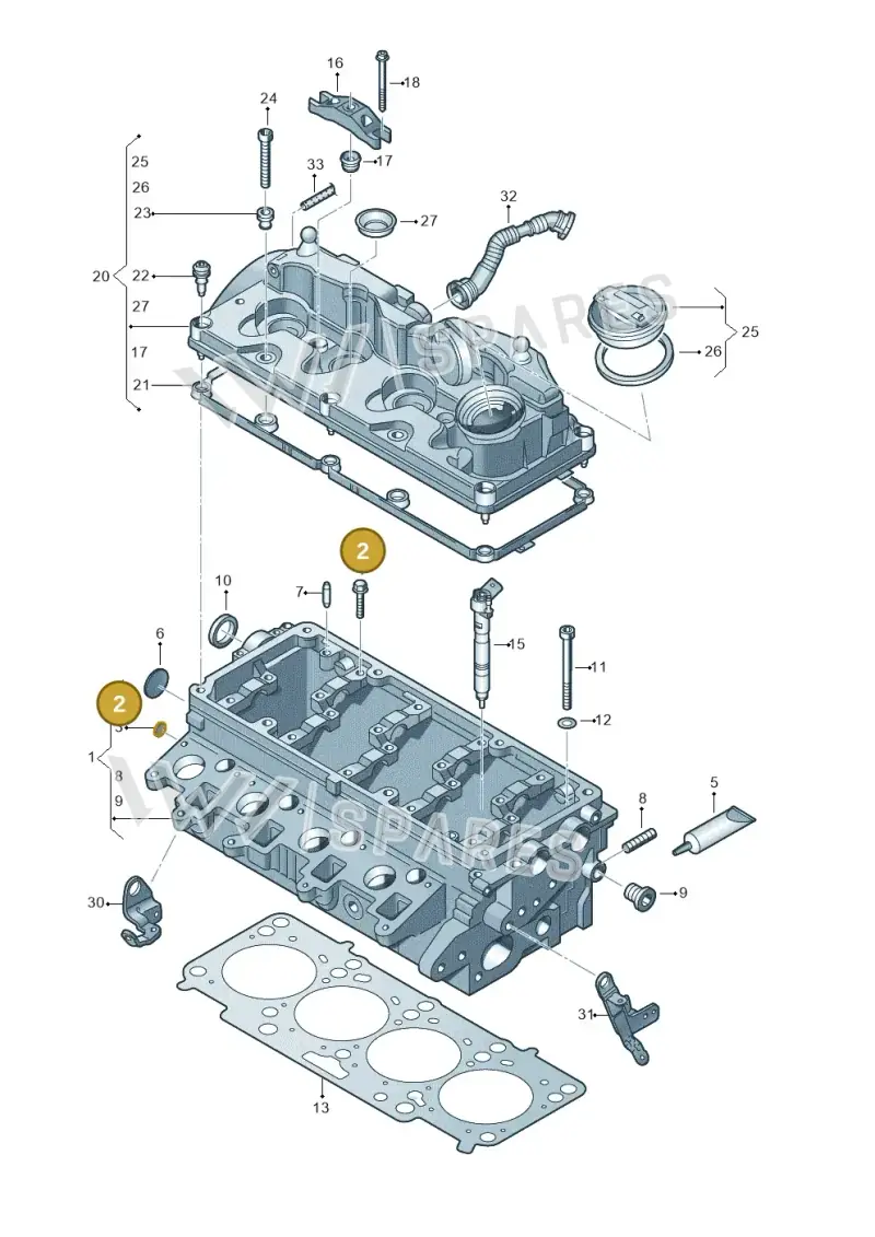 N10205604 — Skoda Yeti (2013-2017) diagram 649103550, position 2