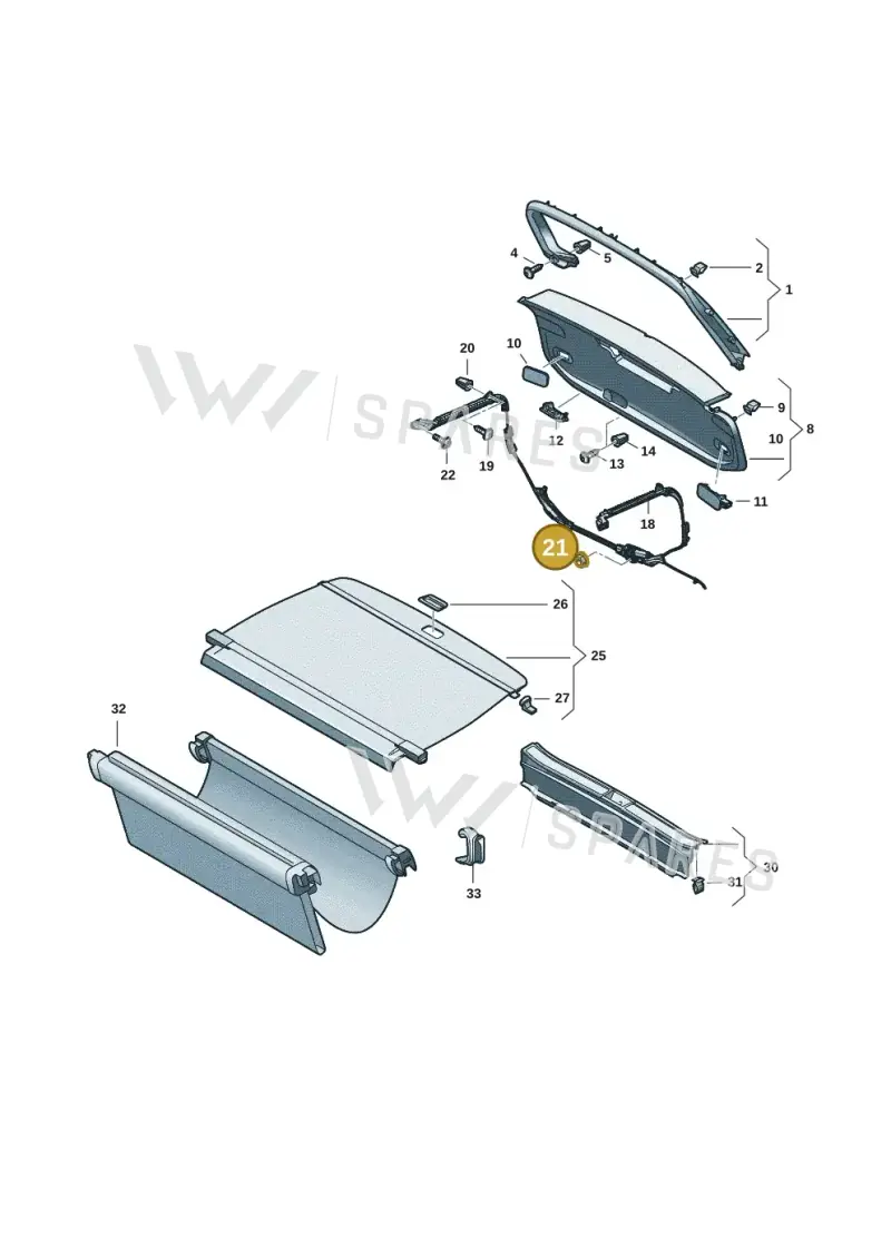 N10205802 — Skoda Superb Combi (2023-) diagram 3p0867095, position 21