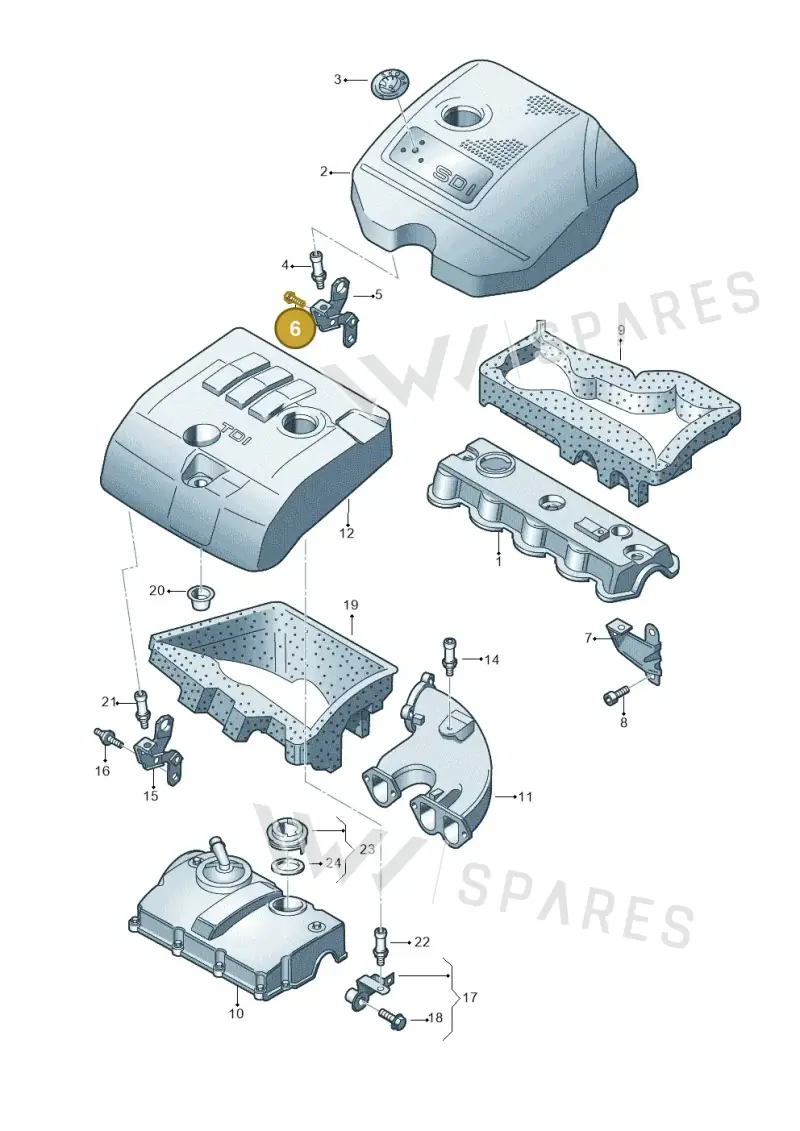 N10226004 — Skoda FABIA/COMBI            05> (2004-) diagram 253103650, position 6