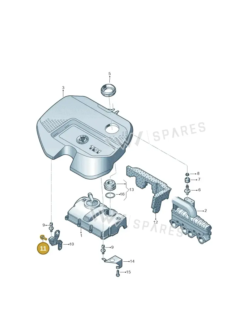 N10226004 — Skoda ROOMSTER               06> (2006-) diagram 608103700, position 11
