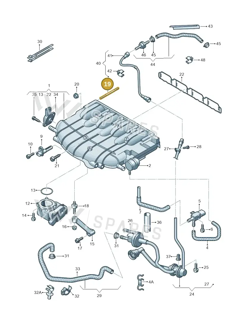 N10277103 — Skoda Yeti (2013-2017) diagram 666133200, position 19