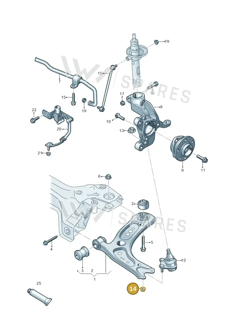 N10332002 — Skoda Octavia (2019-2024) diagram 827407000, position 14