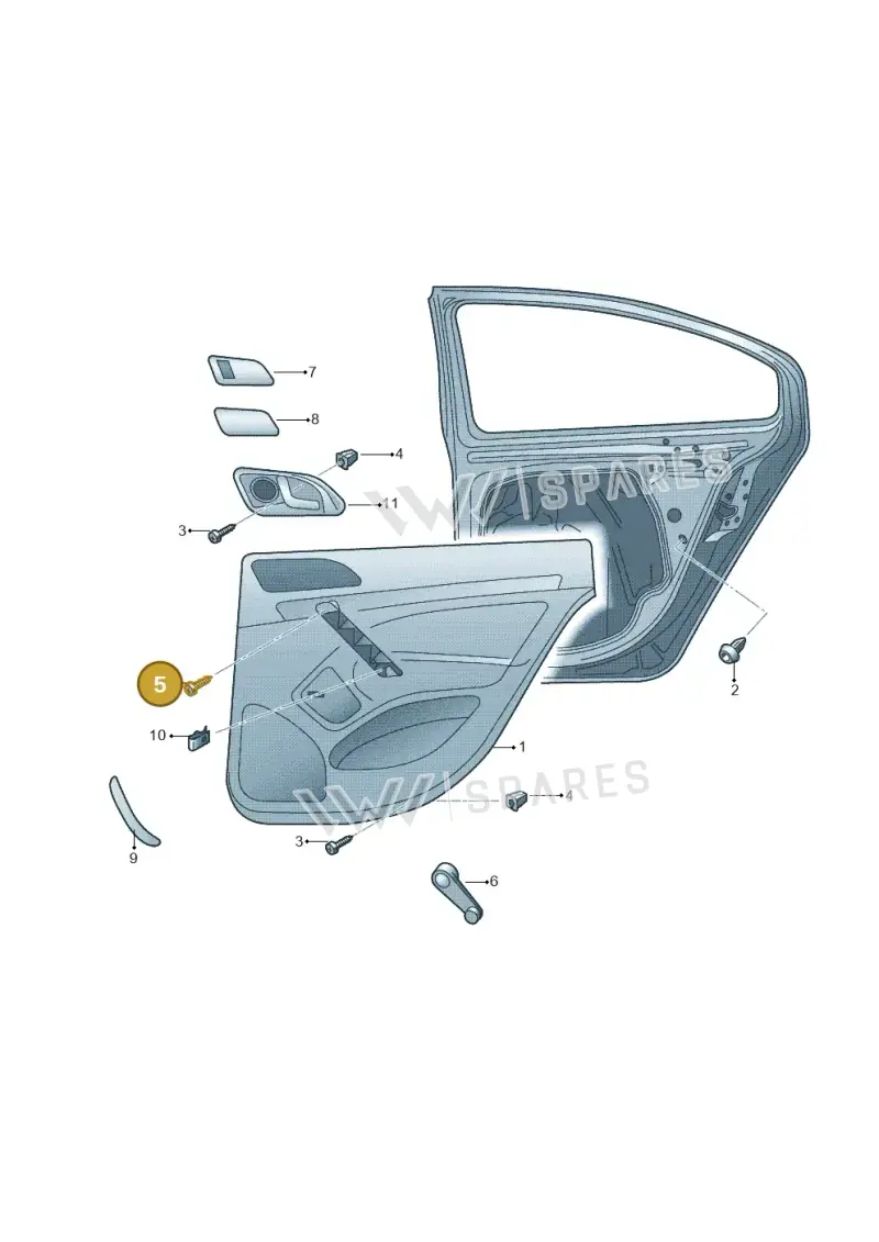 N10334604 — Skoda Yeti (2013-2017) diagram 666867400, position 5