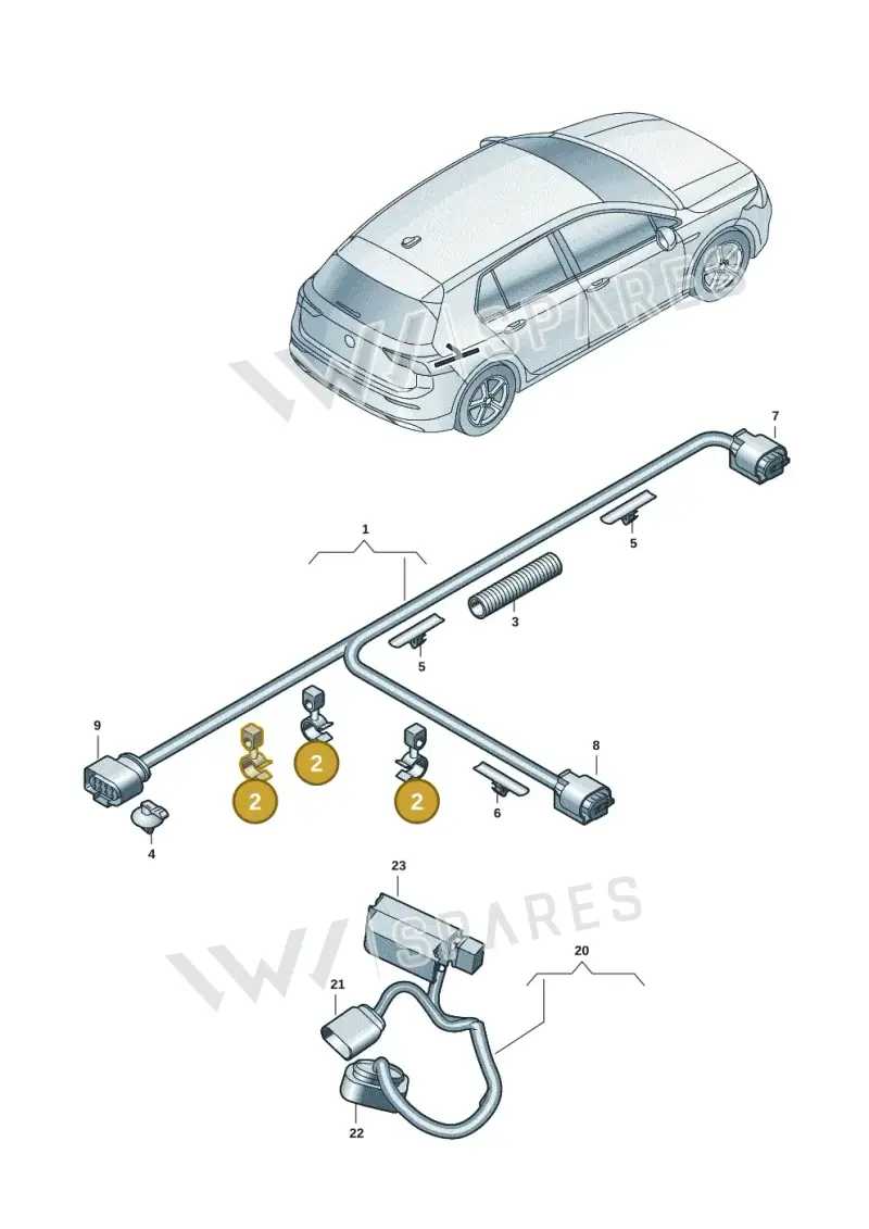N10436401 — Skoda Octavia (2019-2024) diagram 5h0972050, position 2