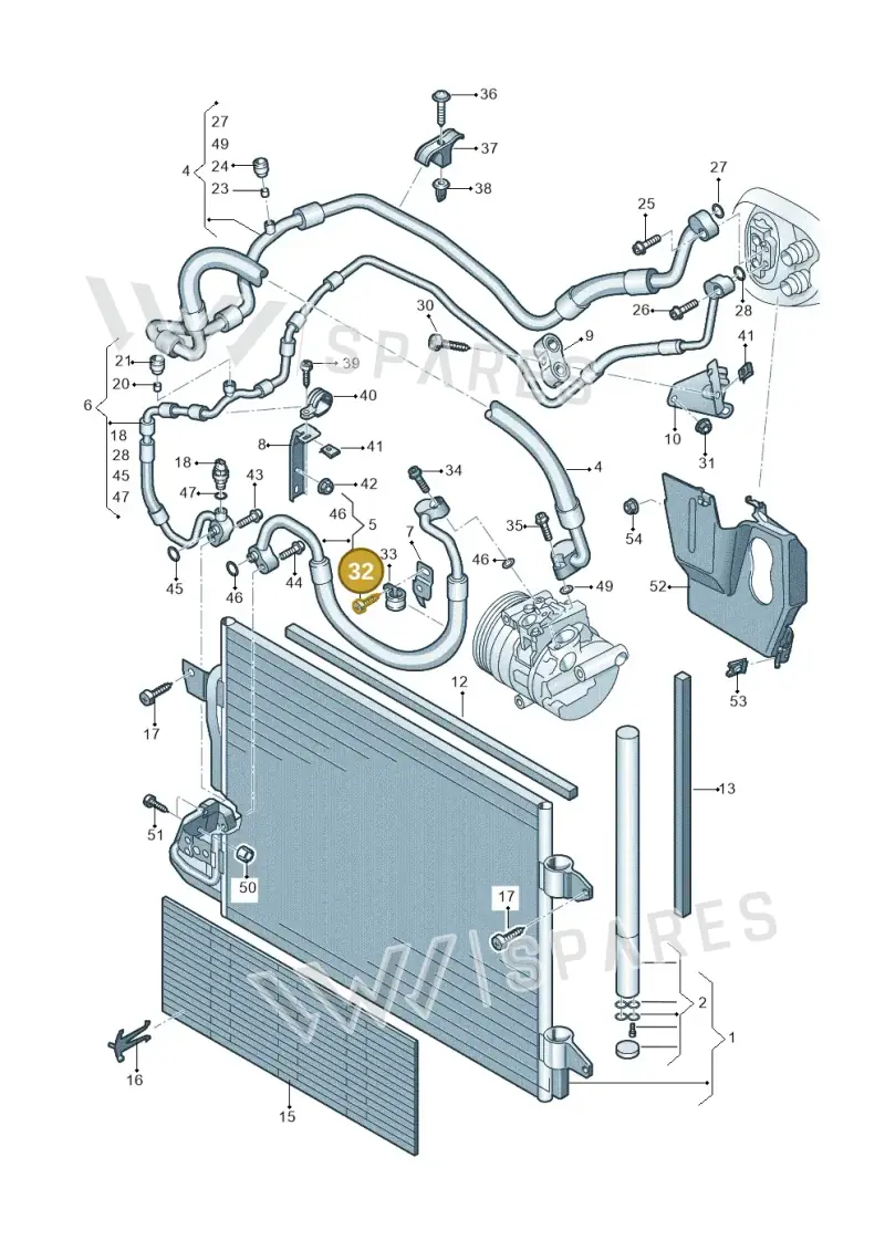 N10486501 — Skoda Yeti (2013-2017) diagram 409260410, position 32