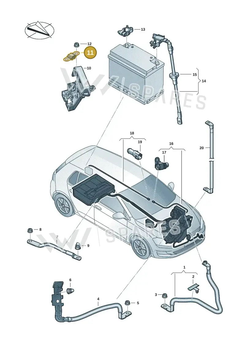 N10525510 — Skoda Octavia (2019-2024) diagram 5h0971005, position 11