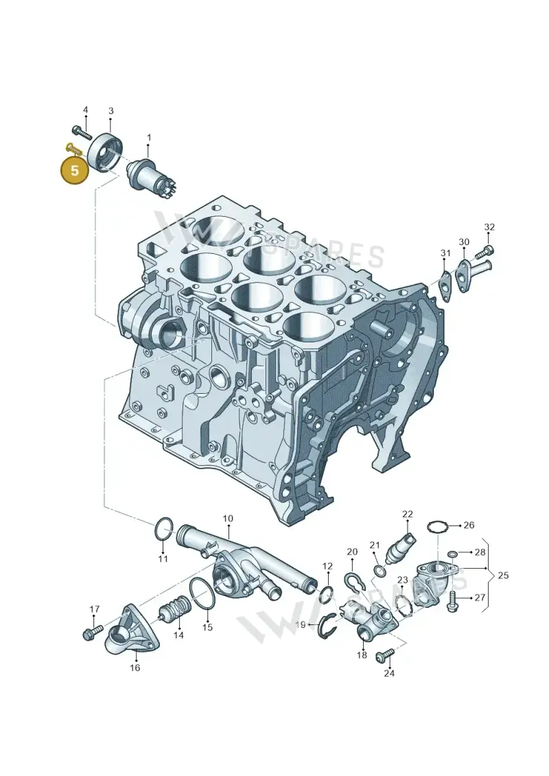 N10526802 — Skoda Superb (2013-2015) diagram 460121110, position 5