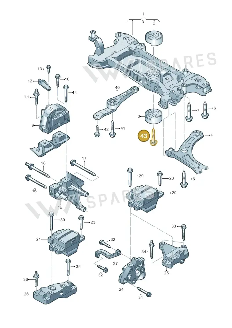 N10558002 — Skoda Yeti (2013-2017) diagram 690199300, position 43