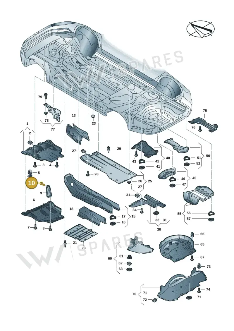 N10574702 — Skoda Superb Combi (2023-) diagram 3p0825000, position 10