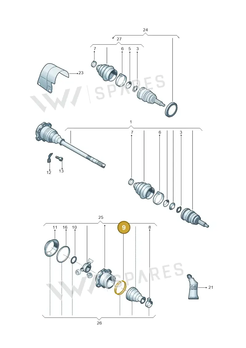 N10601501 — Skoda Yeti (2013-2017) diagram 767407200, position 9