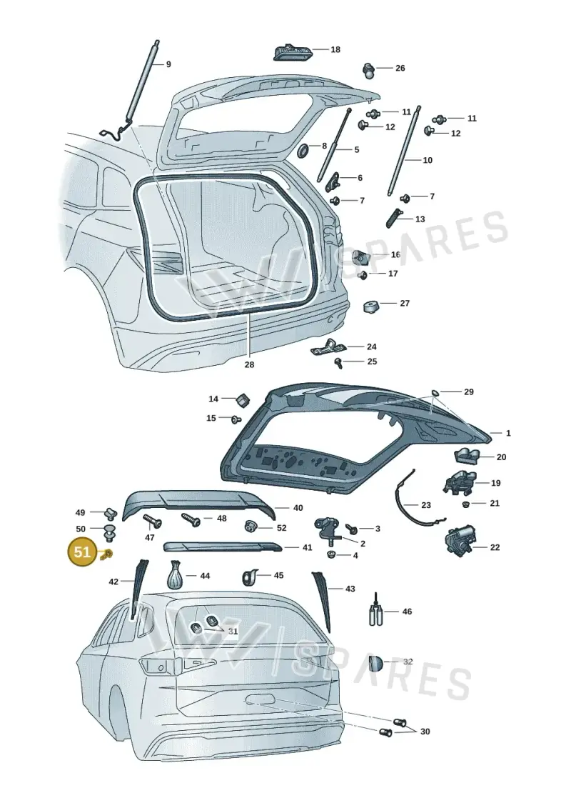 N10621601 — Skoda Enyaq (2020-) diagram 50a827000, position 51