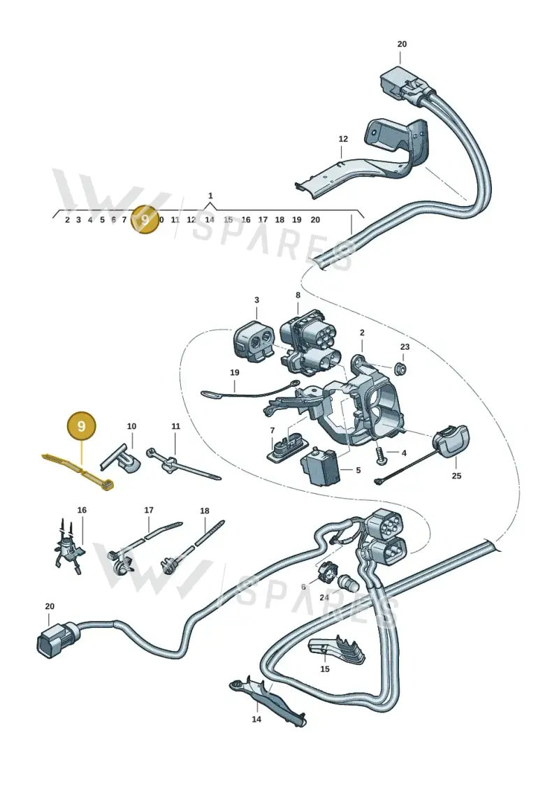 N10697201 — Skoda Superb Combi (2023-) diagram 3j0970150, position 9