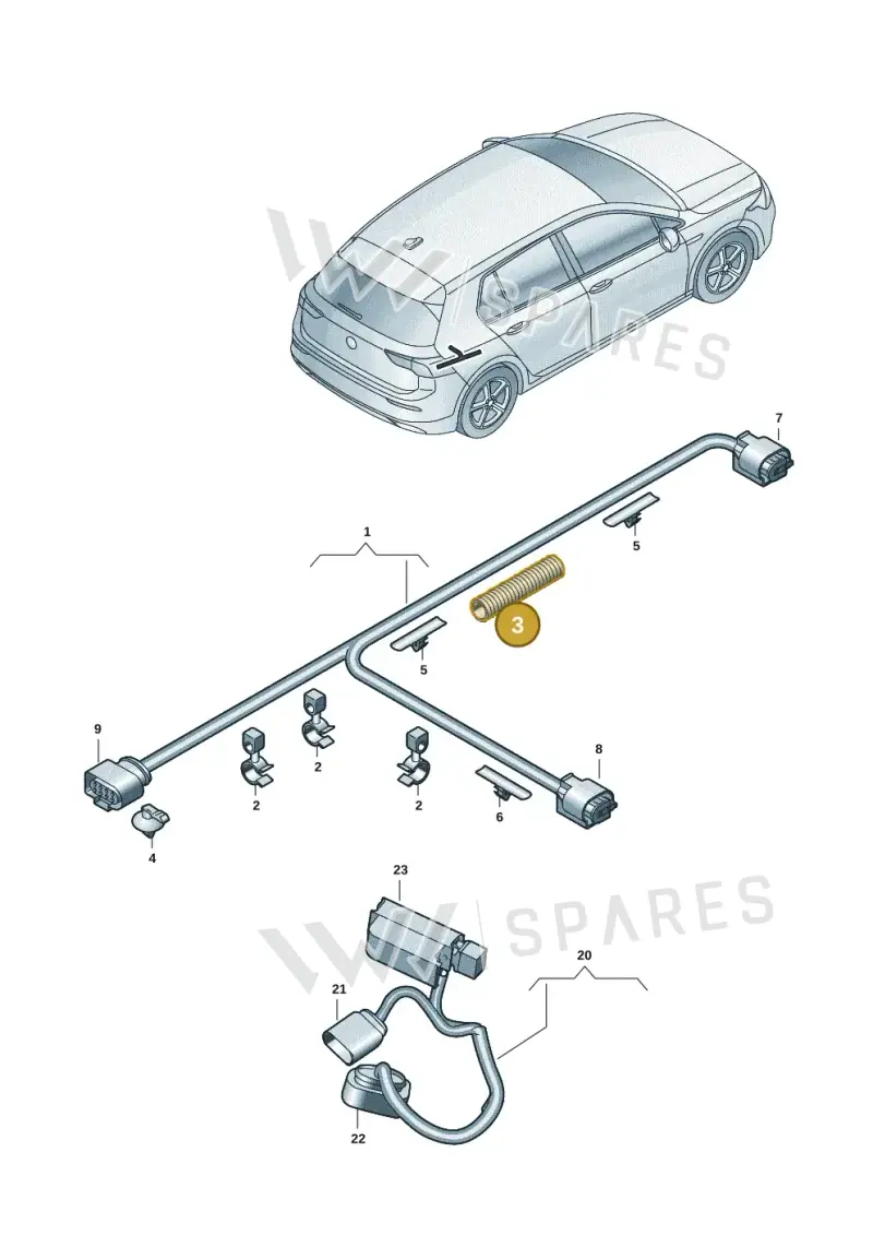 N10732401 — Skoda Octavia (2019-2024) diagram 5h0972050, position 3