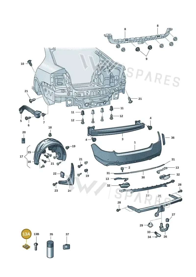N90094201 — Skoda Octavia (2017-2020) diagram 805807055, position 13A
