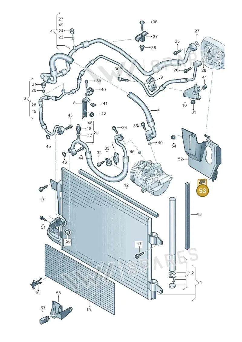 N90245502 — Skoda Superb (2013-2015) diagram 649260420, position 53