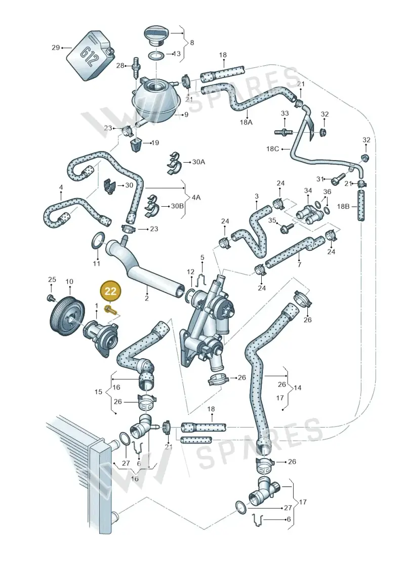 N90339605 — Skoda ROOMSTER               06> (2006-) diagram 253121200, position 22