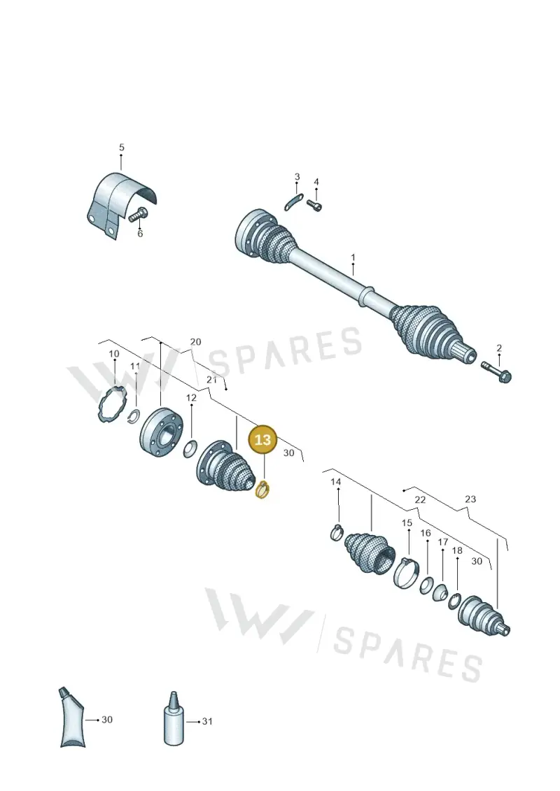 N90442501 — Skoda Octavia (2019-2024) diagram 649407220, position 13