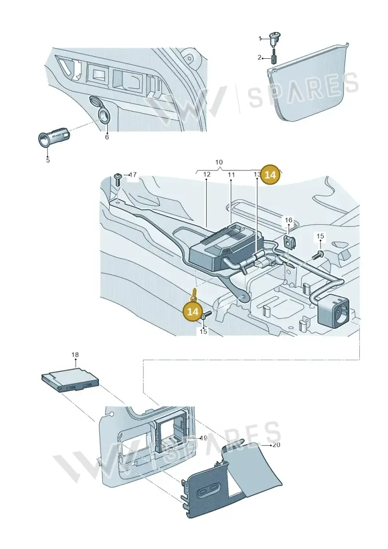 N90455206 — Skoda Octavia (2019-2024) diagram 585919070, position 14