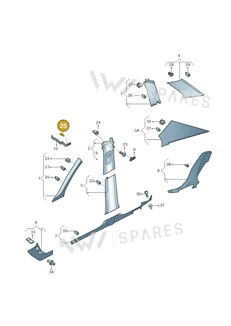 N90536901 — Skoda Superb Combi (2023-) diagram 3p0867065, position 25