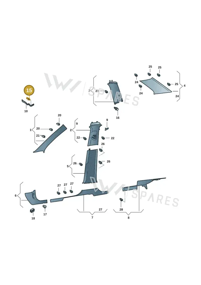 N90536901 — Skoda Kodiaq (2024-) diagram 57h867650, position 15