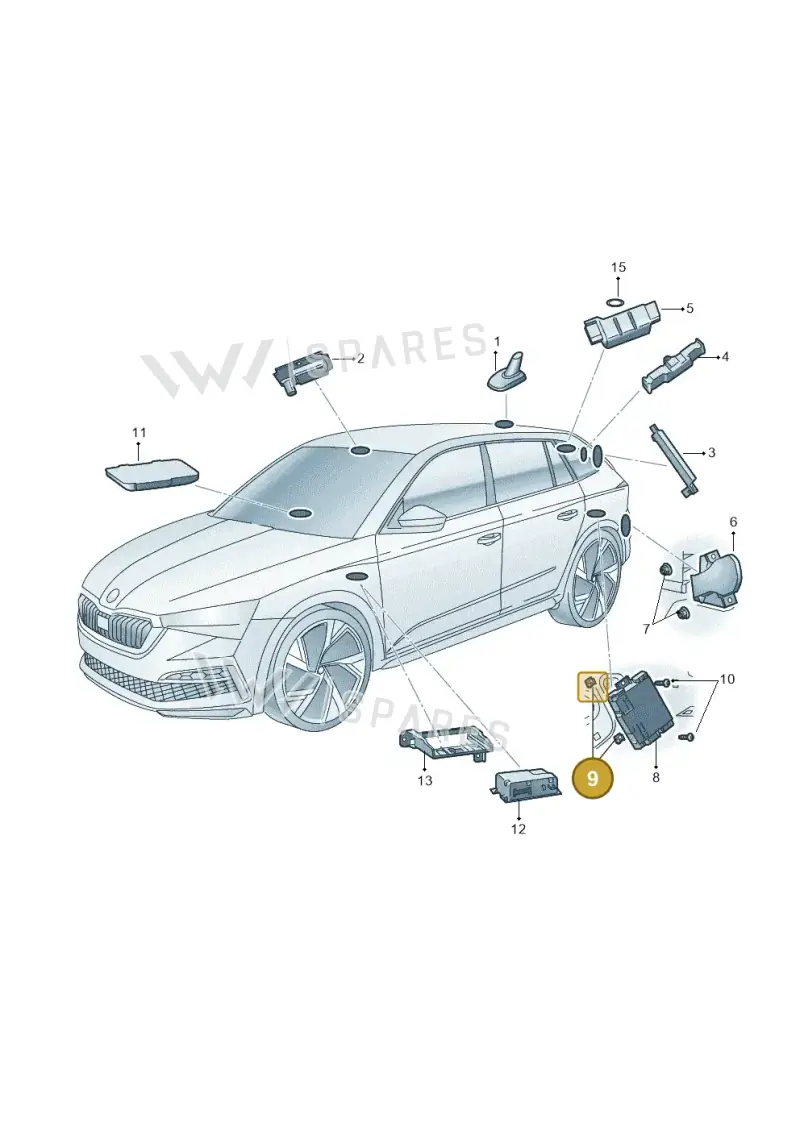 N90541001 — Skoda Fabia (2021-) diagram 584035040, position 9