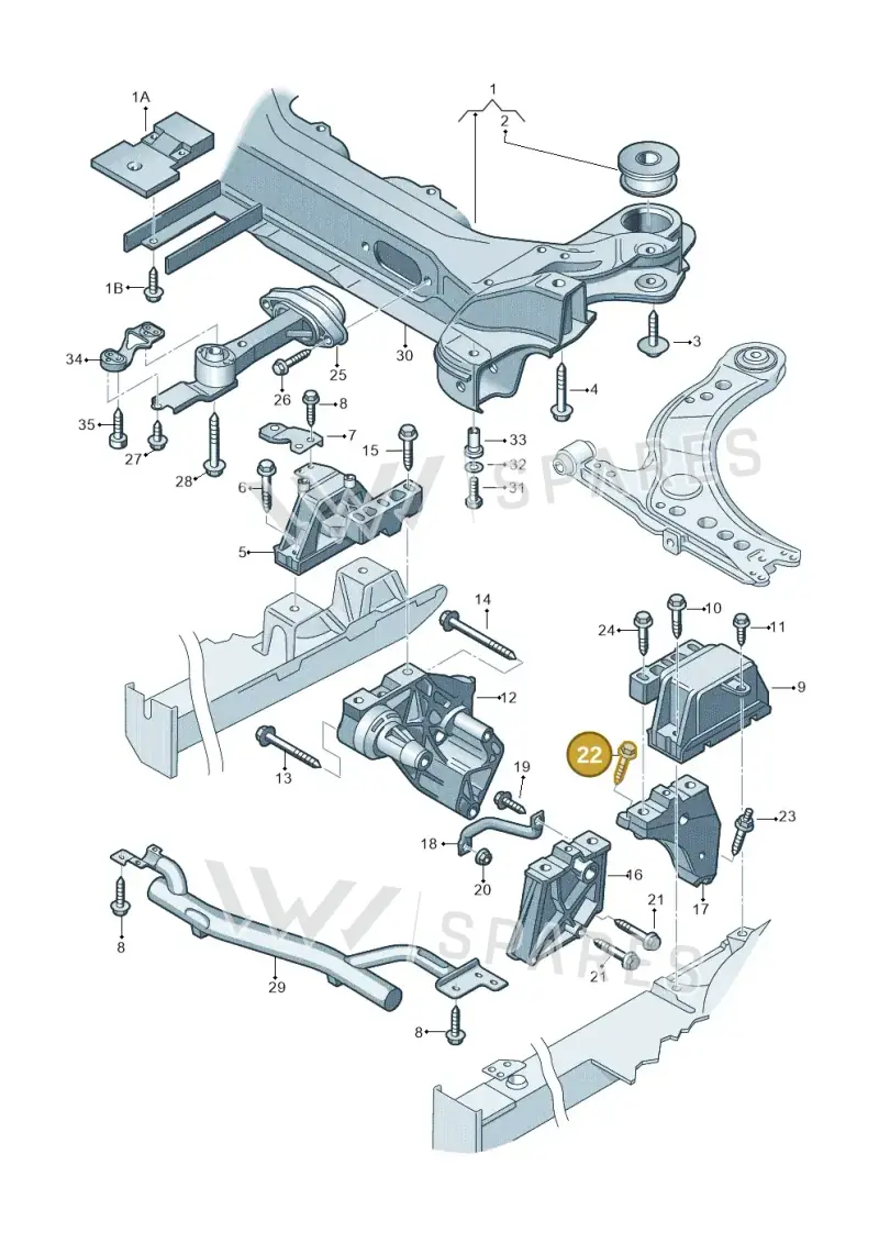 N90597002 — Skoda OCTAVIA/COMBI/4X4      01> (2000-) diagram 194199200, position 22