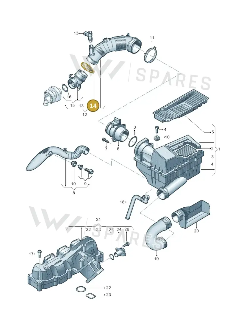 N90656101 — Skoda Superb (2013-2015) diagram 694129500, position 14