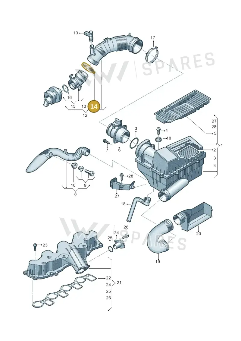 N90656101 — Skoda Yeti (2013-2017) diagram 737129400, position 14