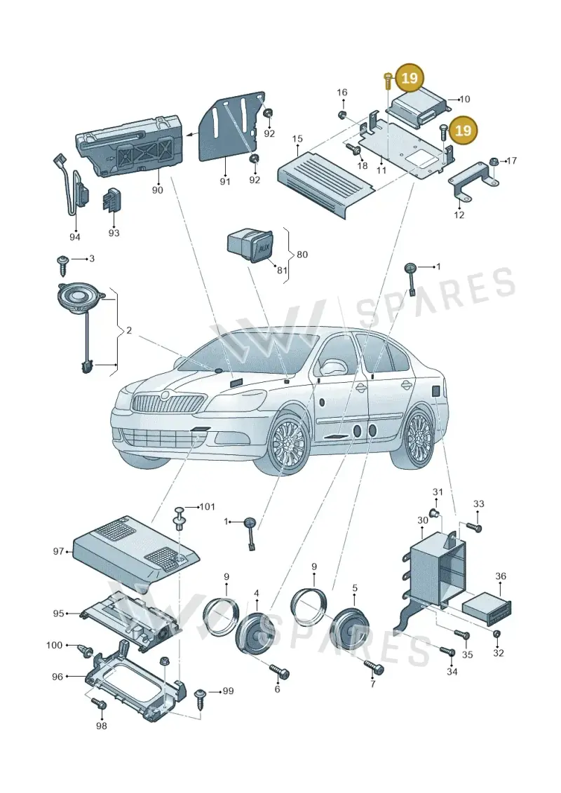 N90667402 — Skoda Octavia (2017-2020) diagram 753000040, position 19