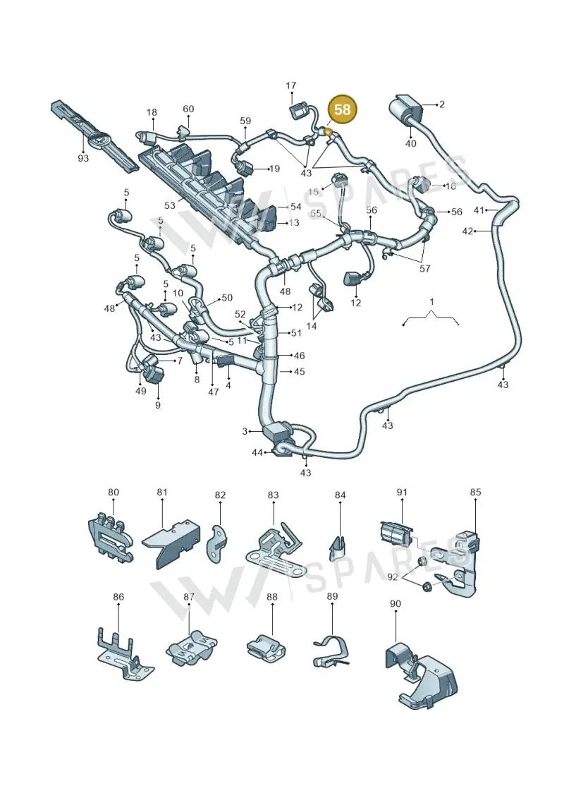 N90682101 — Skoda Superb (2013-2015) diagram 632971250, position 58