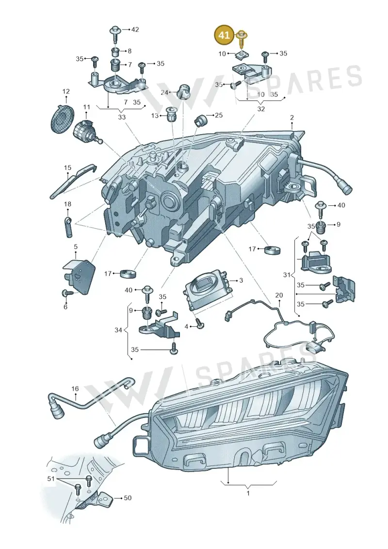 N90684704 — Skoda Superb Combi (2023-) diagram 3p0941000, position 41