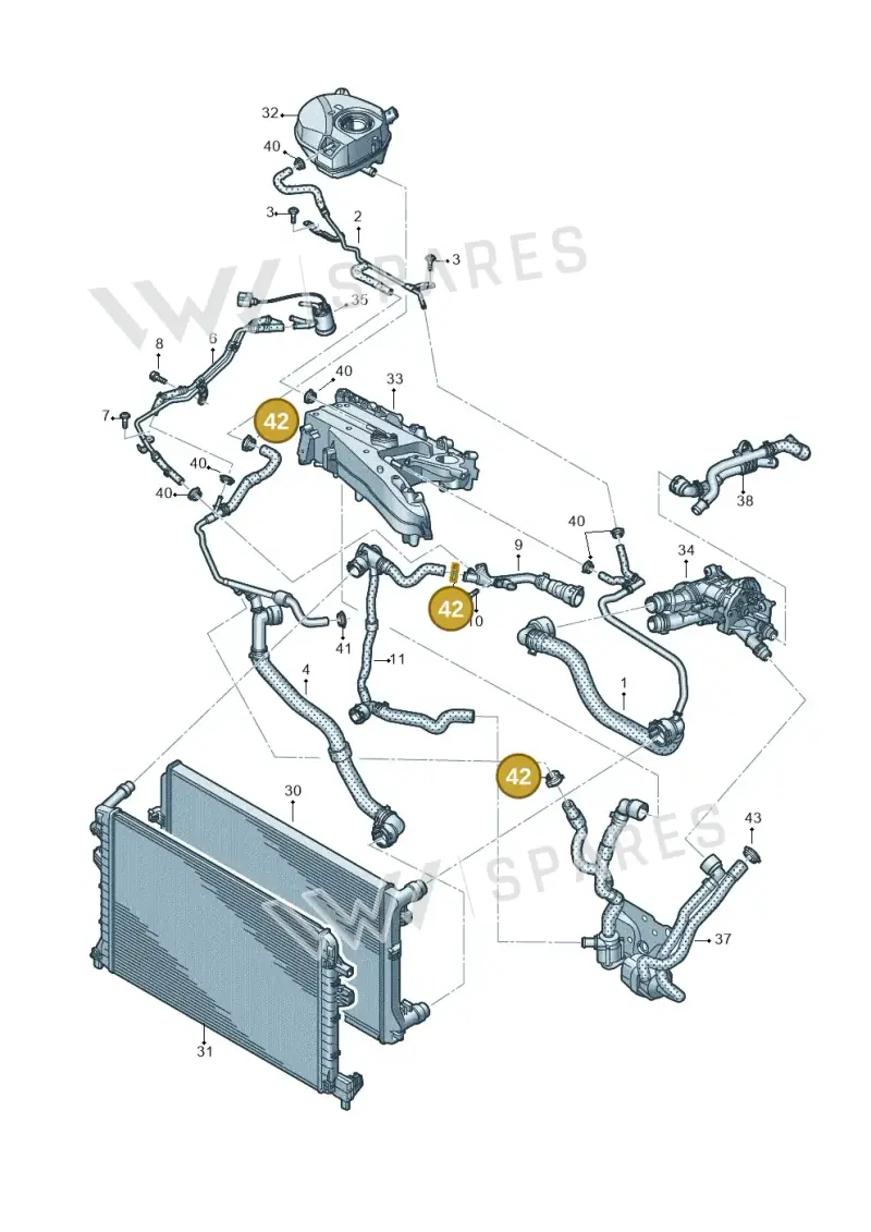N90686902 — Skoda Superb Combi (2023-) diagram 884121750, position 42