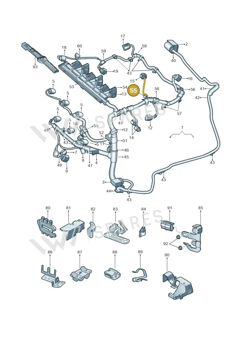 N90702001 — Skoda Superb (2013-2015) diagram 632971250, position 55