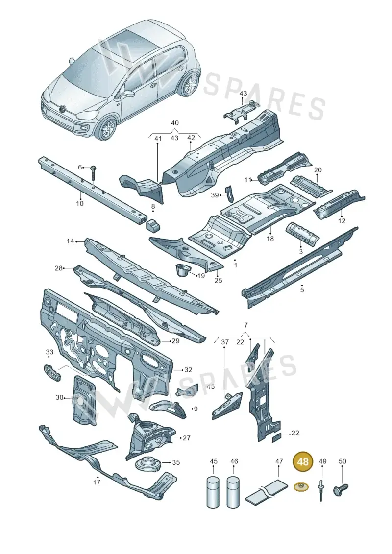 N90708802 — Skoda Citigo (2019-2021) diagram 772802000, position 48