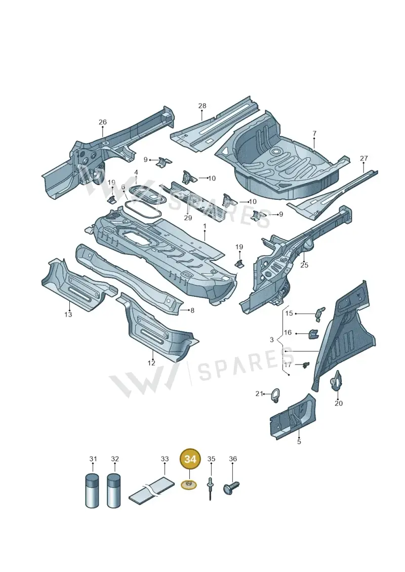 N90708803 — Skoda Citigo (2019-2021) diagram 772803500, position 34